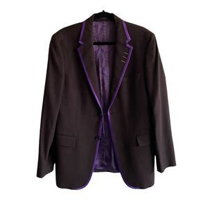 SAND COPENHAGEN Wool Cashmere Blazer Jacket Brown Purple 50R